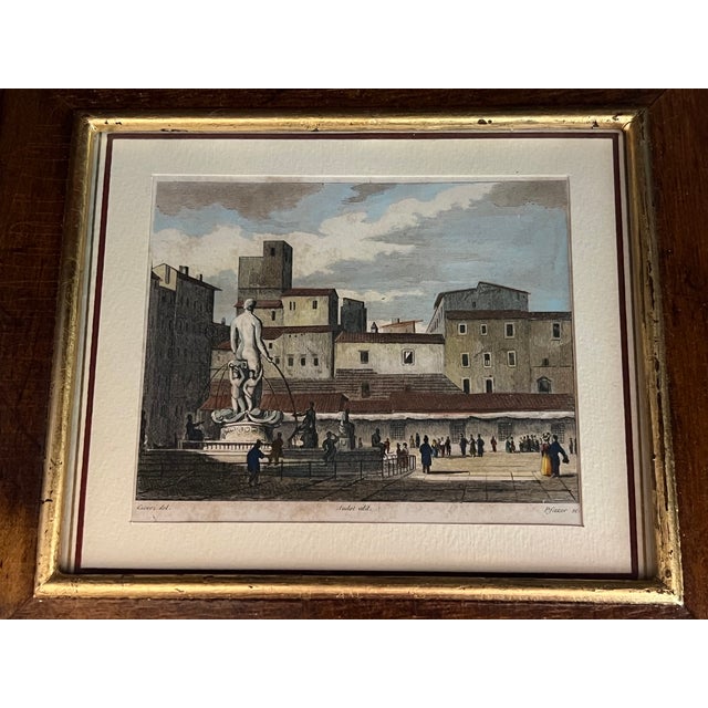 Italian Etching Fountain De Neptune, Florence, C. 1800 For Sale In San Francisco - Image 6 of 18