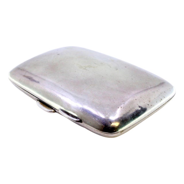 Curved Silver Cigarette Case For Sale