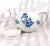 American 1970s Wood and Sons Blue Floral Teapot For Sale - Image 3 of 4