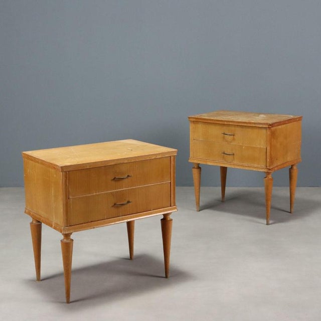 Wood Nightstands, Set of 2 For Sale - Image 9 of 9