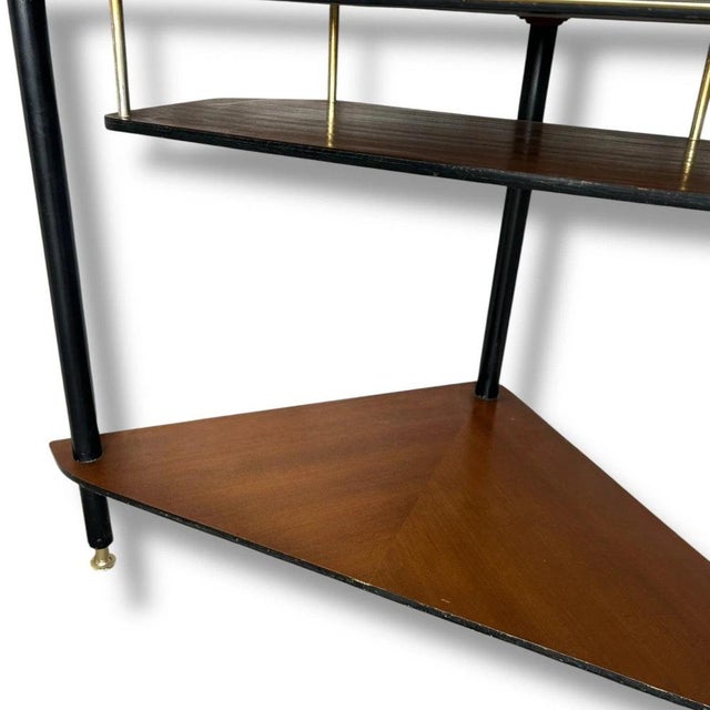 1960s Mid-Century Modern Corner Shelf in Teak, 1960s For Sale - Image 5 of 6