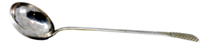Plain Silver Soup Ladle with Embossed Handle