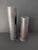 This vintage set of two pottery vases by Seiko Kato Behr features a sleek charcoal black glaze and is signed by the...