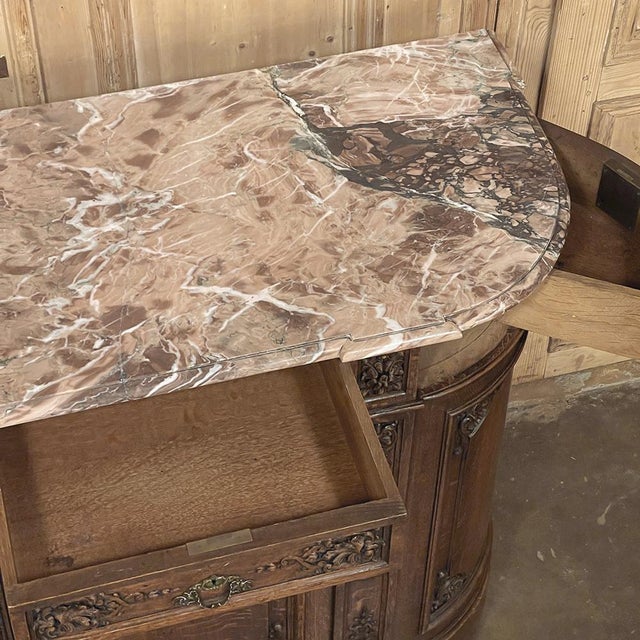 19th Century French Louis XIV Marble Top Buffet For Sale - Image 11 of 18