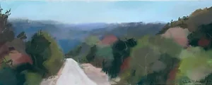 Large Pastel Landscape 'Towards Mettingong' by Paula Schuchard