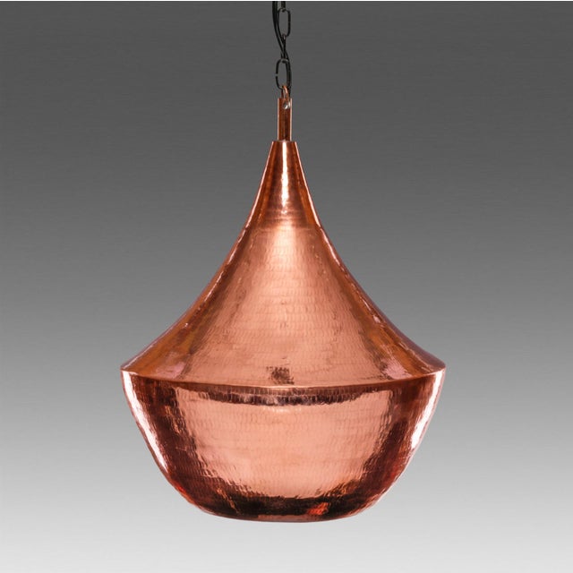 Late 20th Century Hand-Hammered Copper Pendant Light, 1990s For Sale - Image 6 of 10