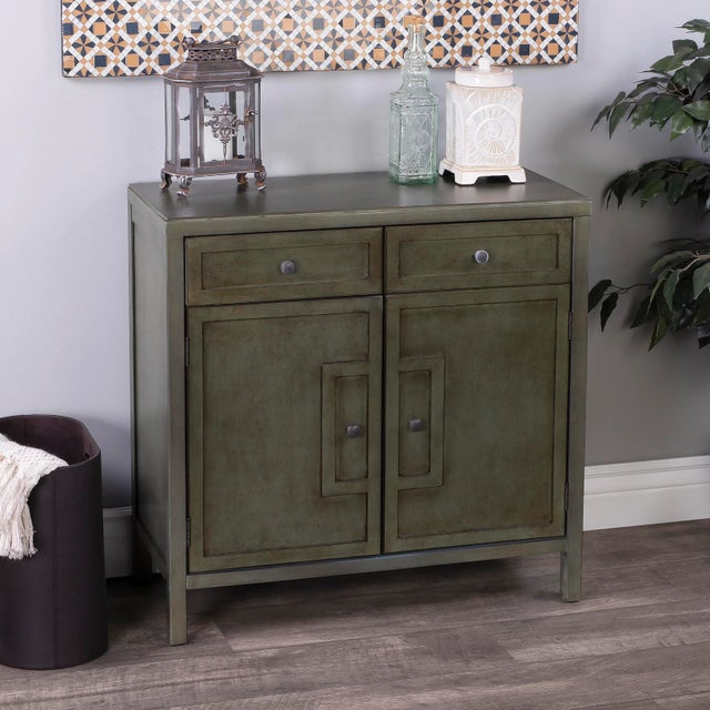Spritely Home Accent Furniture Imperial Green Accent Cabinet, Green For Sale - Image 4 of 9