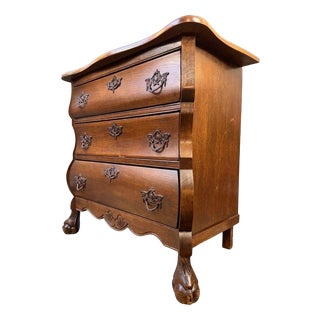 Early 20th Century Dutch Bombe Commode in Oak For Sale