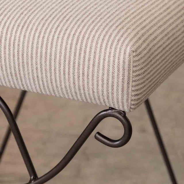 Panoplie Iron Loop Stool, Brown Stripe For Sale - Image 9 of 10