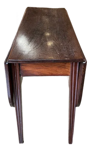 Antique 19th Century Mahogany Drop-Leaf Table With Swing Legs