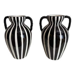 Italian Vases Pair For Sale