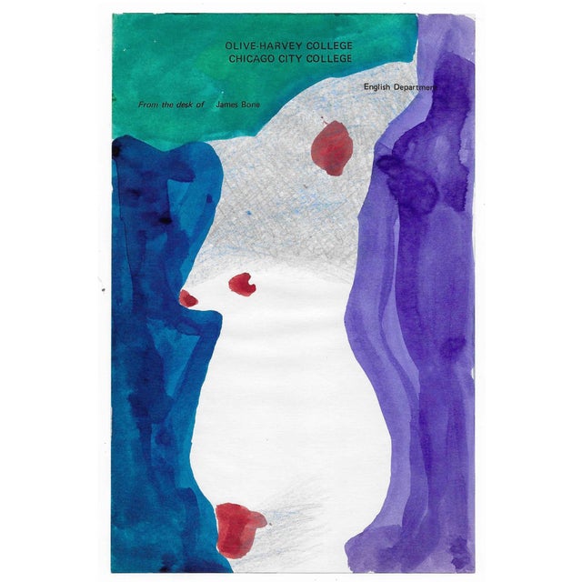 Figurative 1970s James Bone Female Nude Watercolor For Sale - Image 3 of 3