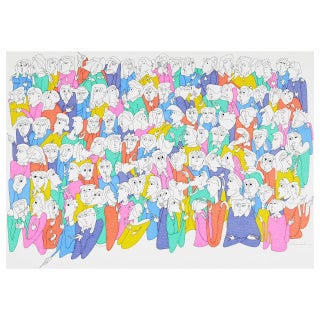 "Faces and Souls" Painting by Elena Lasala For Sale