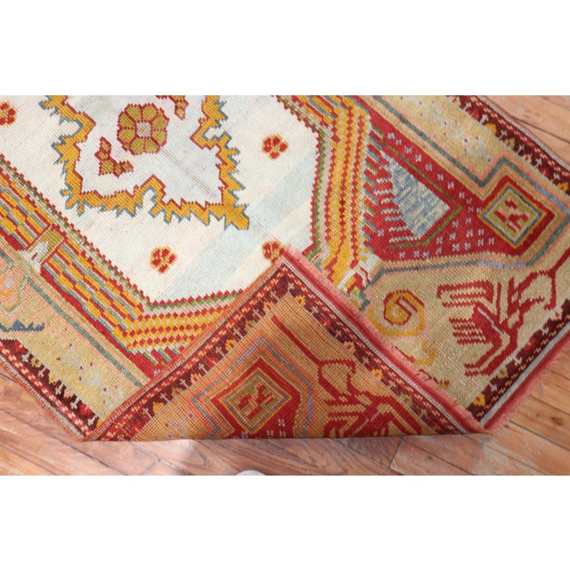 Early 20th Century Colorful Early 20th Century Antique Turkish Ghiordes Rug For Sale - Image 5 of 18