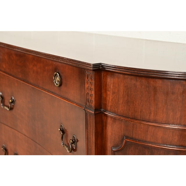 Charak Furniture Georgian Mahogany Sideboard Buffet or Bar Cabinet, 1940s For Sale - Image 13 of 18