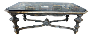 Pietra Dura Coffee Table with Flowers and Birds in Marble