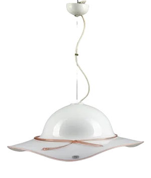 Lady-Shaped Glass Chandelier with Pink Glass Decorations, 1970s