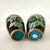 Black Small Bookend Matched Pair of Chinese Cloisonné Vases With Chrysanthemum Flowers For Sale - Image 8 of 8