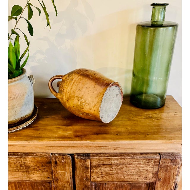 French Twin-Handled Pottery Eau de Vie Pitcher, 19th Century For Sale - Image 6 of 7