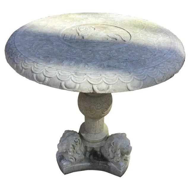 1960s Carved Marble Lion/Griffin Table For Sale - Image 13 of 13