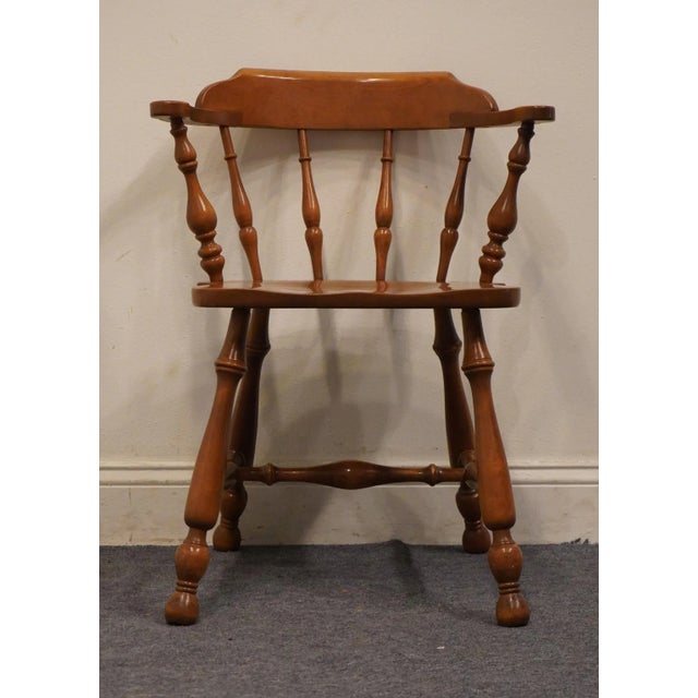 Ethan Allen Ethan Allen Heirloom Nutmeg Maple Early American Game / Dining Chair #422 For Sale - Image 4 of 10