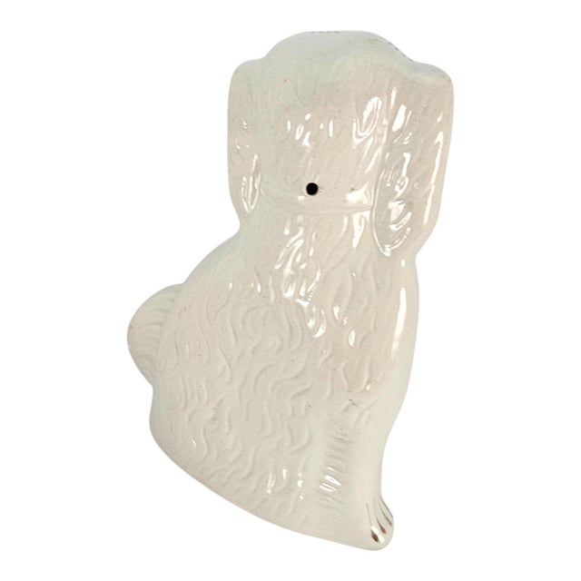Circa 1870-1890 Victorian Staffordshire Glass-Eye Spaniel Mantel Dogs, Pair For Sale - Image 12 of 15