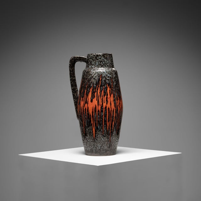 Large Fat Lava Ceramic Jug from Scheurich Keramik, Germany, 1970s For Sale - Image 9 of 9