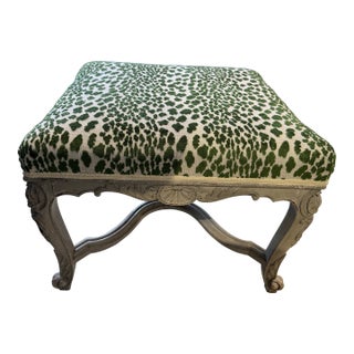 Antique Ottoman French W/ Designer Fabric For Sale