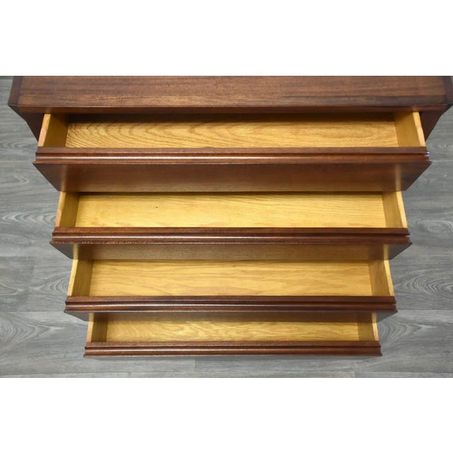 Brown Mid Century Mahogany Dresser For Sale - Image 8 of 10