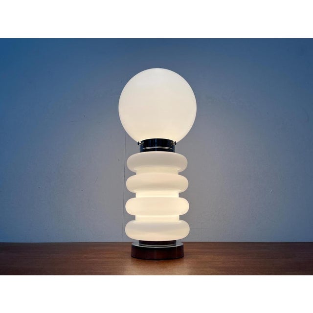 Mid-Century Space Age Glass Table Lamp by Carlo Nason for JBS, 1960s For Sale - Image 10 of 18
