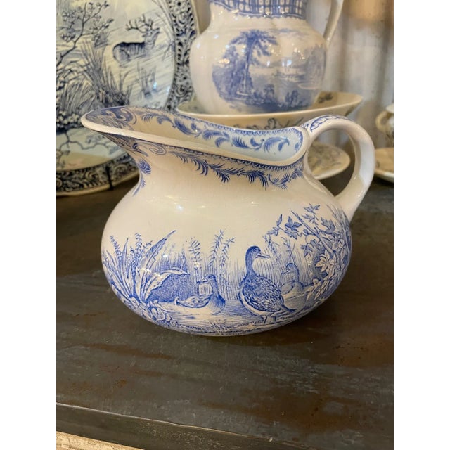 Antique 19th Century French Sarreguemines "Canards" Duck Motif Pitcher For Sale - Image 14 of 15