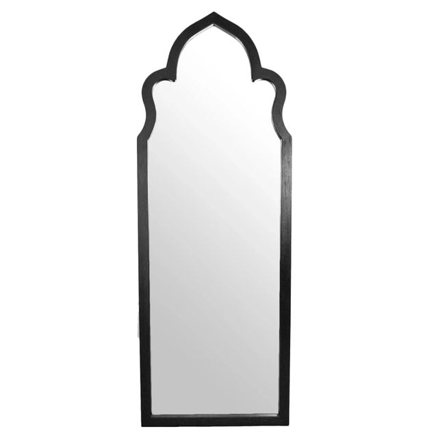 Black Moorish Wood Full Length Mirror For Sale In Los Angeles - Image 6 of 6