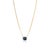 Cushion Cut 5.2ct Blue Sapphire Solitaire Necklace in 14k Yellow Gold Curb Chain For Sale - Image 9 of 16