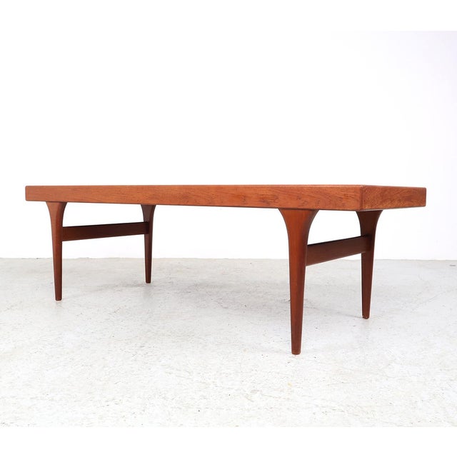 Blue Vintage Teak Coffee Table with Blue Tiles by Johannes Andersen for CFC Silkeborg, 1960s For Sale - Image 8 of 14