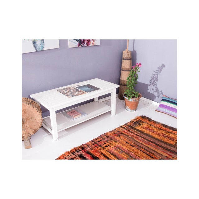 1960s Vintage Decorative Turkish Tulu Rug - 3`3" X 7`5" For Sale - Image 5 of 6