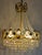 Brass and Lead Crystal 4-Light Chandelier from Weinfurtner, 1970s For Sale - Image 4 of 14