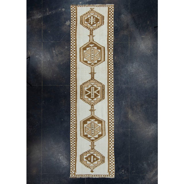 Brown Turkish Vintage Runner Rug 3' x 11'10" #17076 For Sale - Image 8 of 8