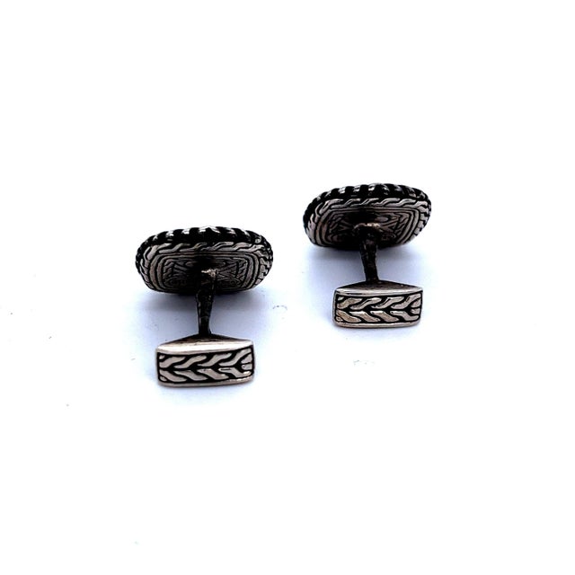1990s 1990s Pair of John Hardy Estate Cufflinks Sterling Silver For Sale - Image 5 of 8