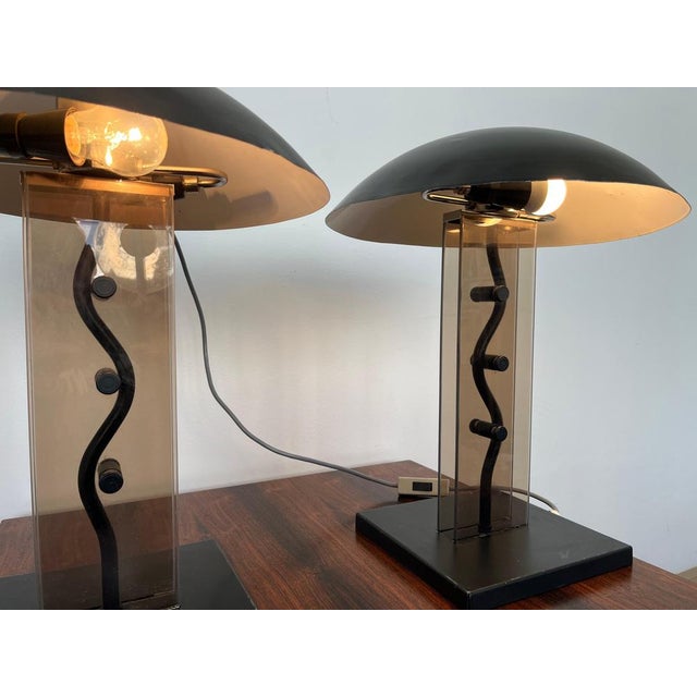 - 1980s, Czechoslovakia - Good original condition - few damages(see the photos) - two bulbs(any wattage), US adapter...