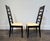 1980s French Modern Chinoiserie Style High Backed Lacquered Dining Chairs With Leather Seats Set of 6 For Sale - Image 5 of 6