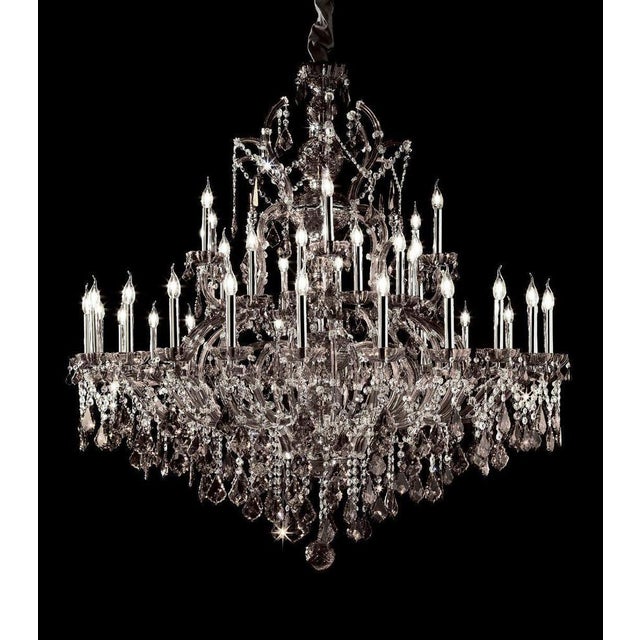 Gold Maria Theresa 30 Lights Chandelier in Colored Artisan Crystal by Aggiolight For Sale - Image 8 of 10