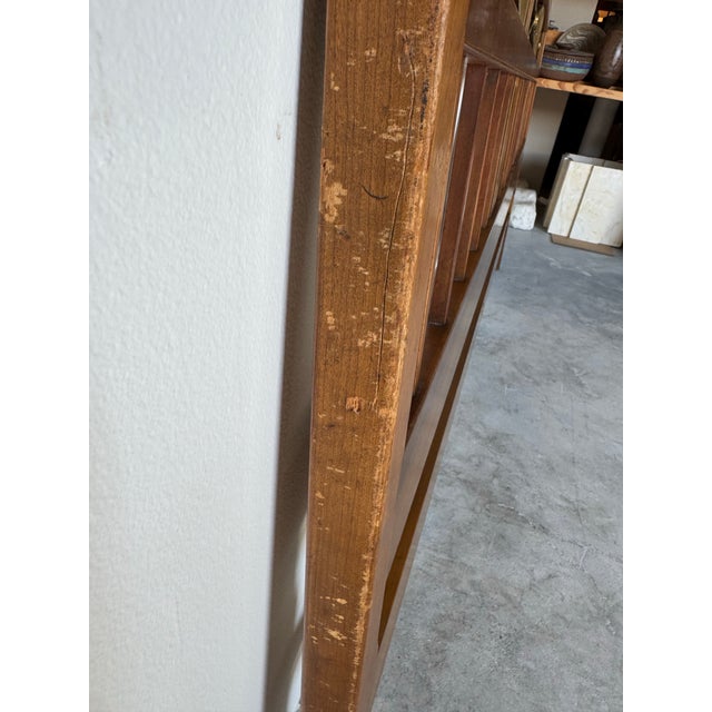 1960s Baker Hollywood Regency Walnut & Brass King Size Headboard For Sale - Image 9 of 11