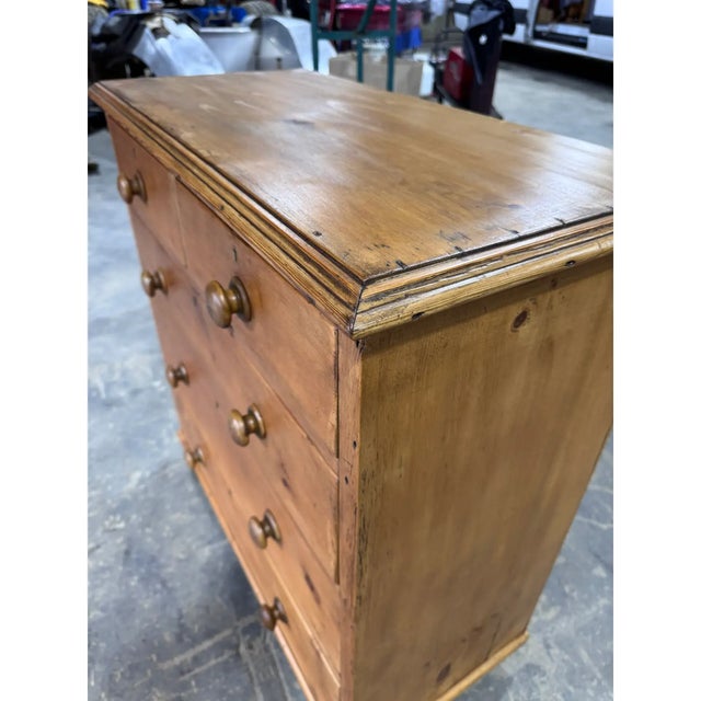 19th Century English Pine Chest of Drawers For Sale - Image 9 of 11