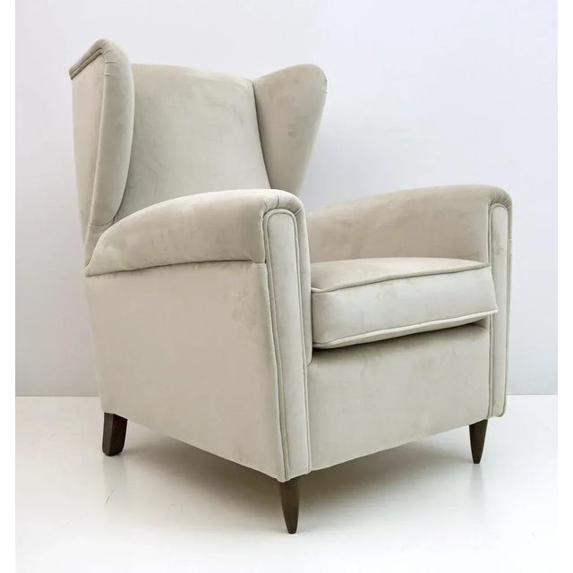 Wood Set of Mid-Century Modern Velvet Armchairs by Gio Ponti, Italy, 1950s For Sale - Image 7 of 11