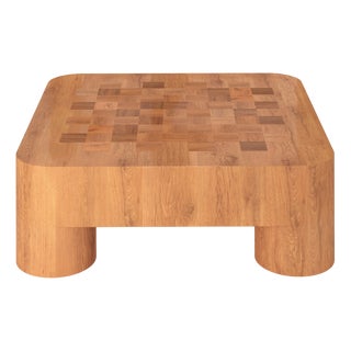 Sally Wood Coffee Table with Marquetry Top in Reclaimed Oak by Fred&Juul For Sale
