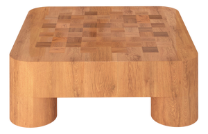 Sally Wood Coffee Table with Marquetry Top in Reclaimed Oak by Fred&Juul