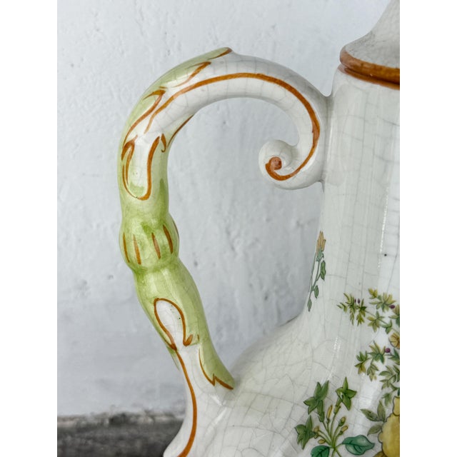 Antique Italian Zoomorphic Majolica Coffee Pot in the style of Pasquale Rubati, Early 20th Century For Sale - Image 11 of 17