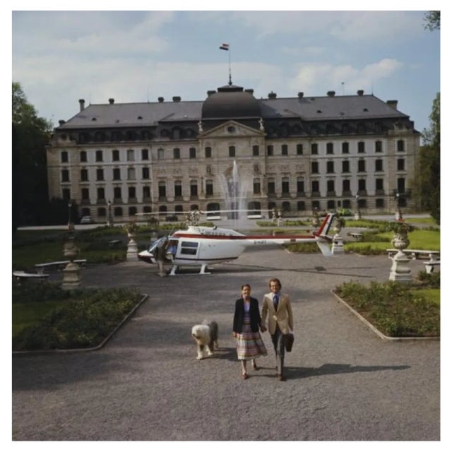 Slim Aarons, Von Furstenburgs, Estate Stamped Photographic Print, 1977 / 2020s For Sale