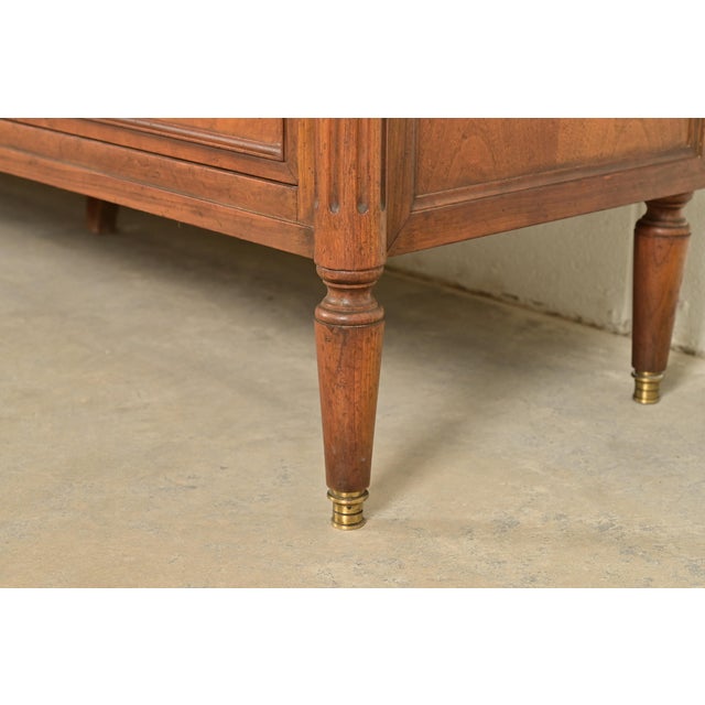 Baker Furniture French Regency Louis XVI Burled Walnut Triple Dresser or Credenza, Circa 1960s For Sale - Image 11 of 15