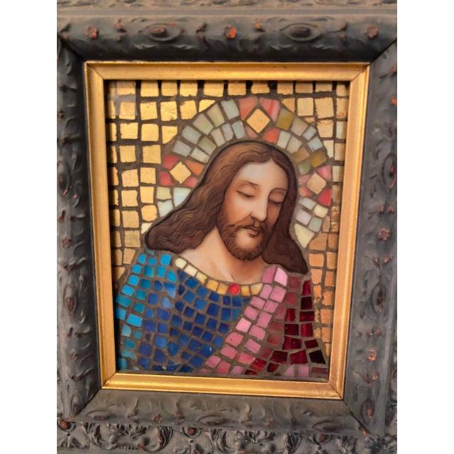 This gorgeous old mosaic icon has been in our family for over 45 years. It came from an antique shop in the Pittsburgh PA...